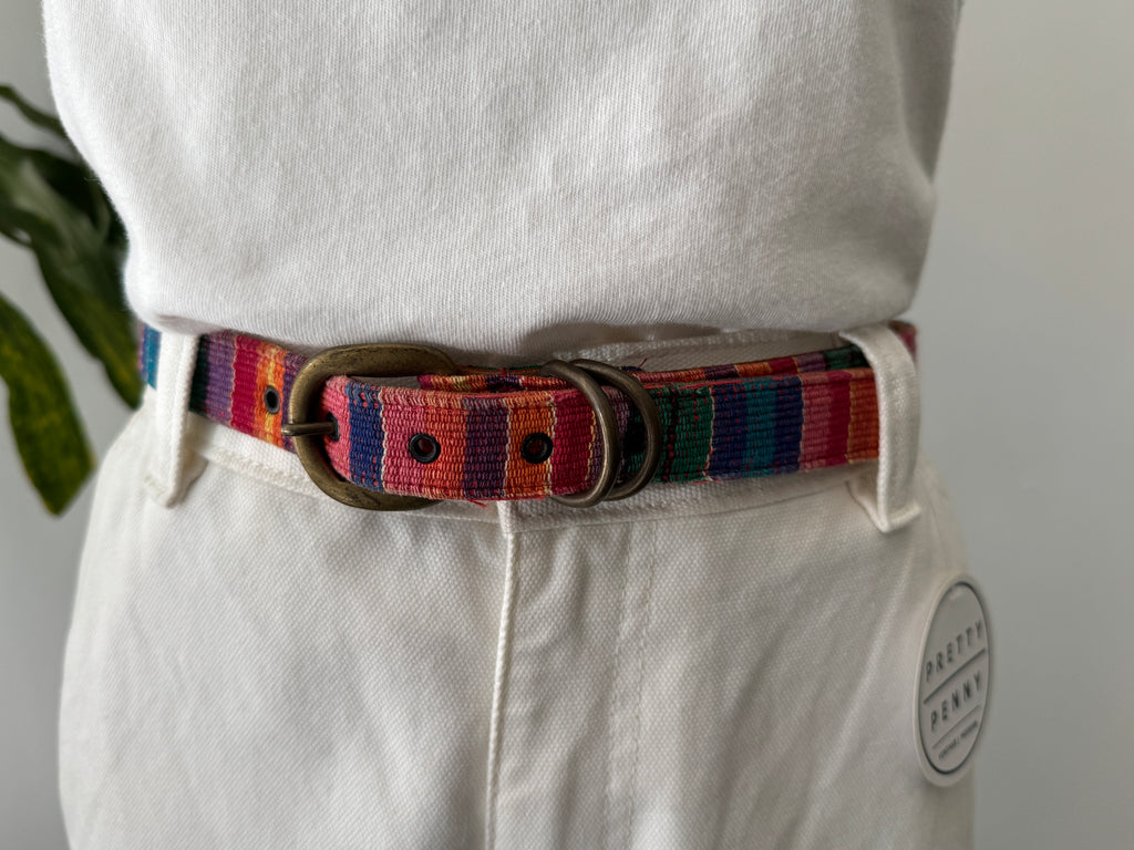 Fabric/leather belt waist excellent condition”28-32”