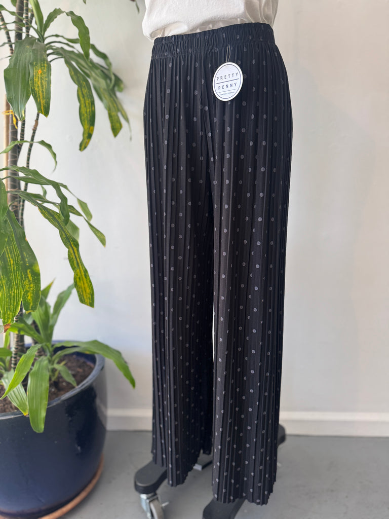 Vintage polka dot plated pants waist “26-36”