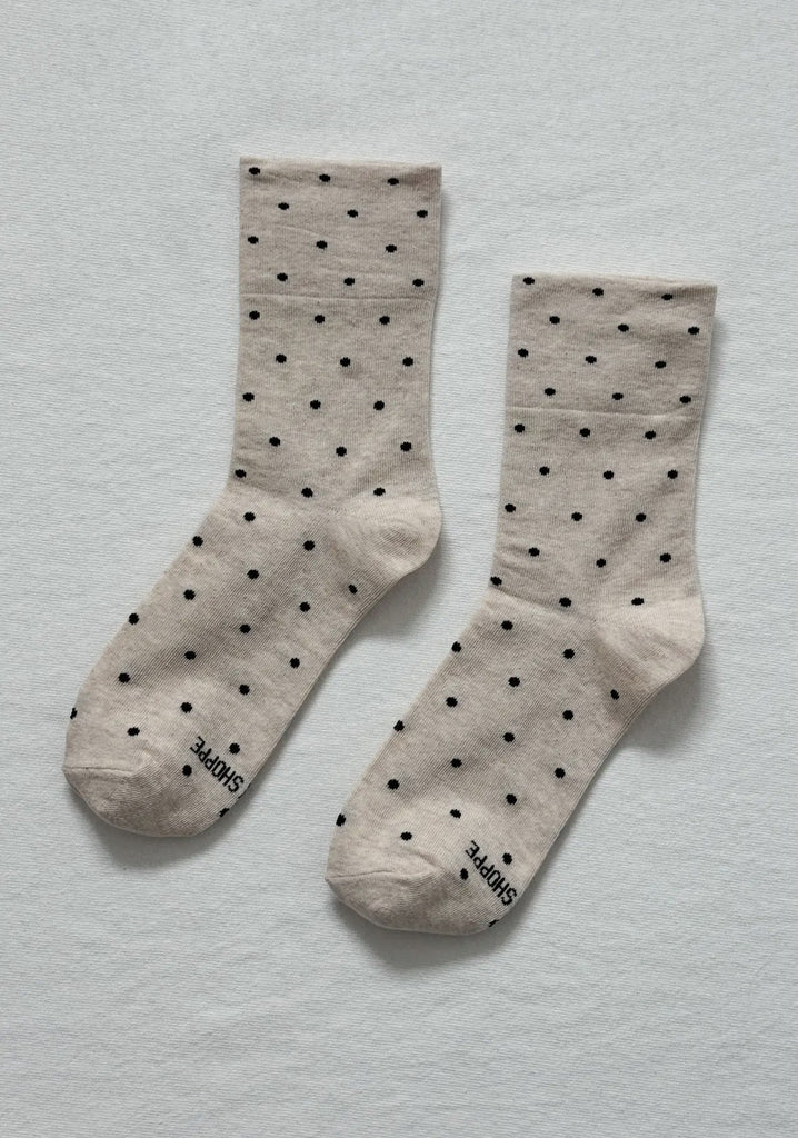 Le Bon Shoppe | sneaker socks | white polka dot