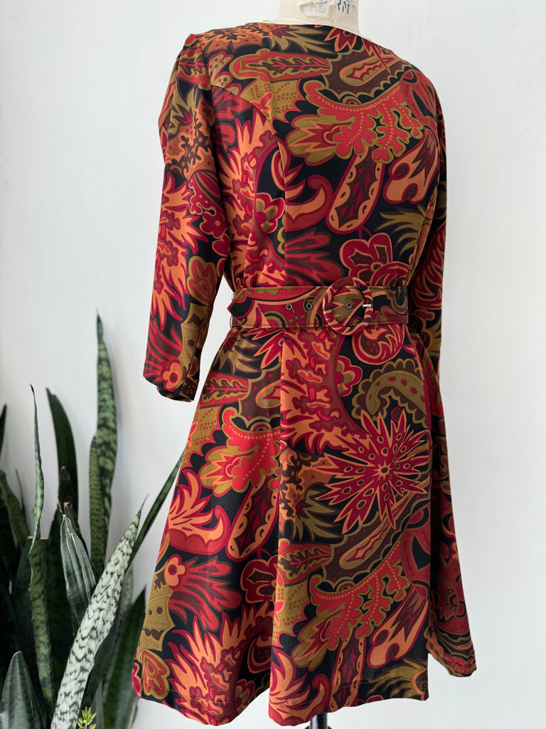 Vintage fall print Dress