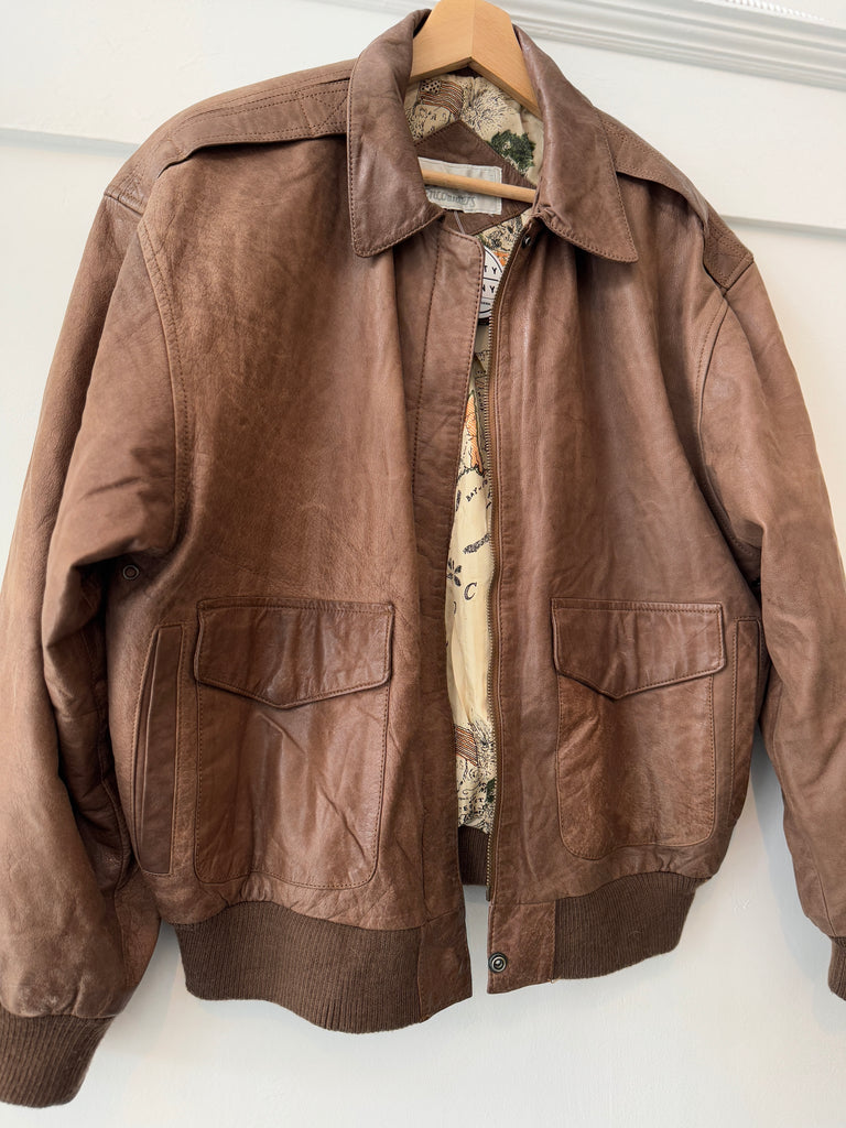 Vintage soft brown leather jacket