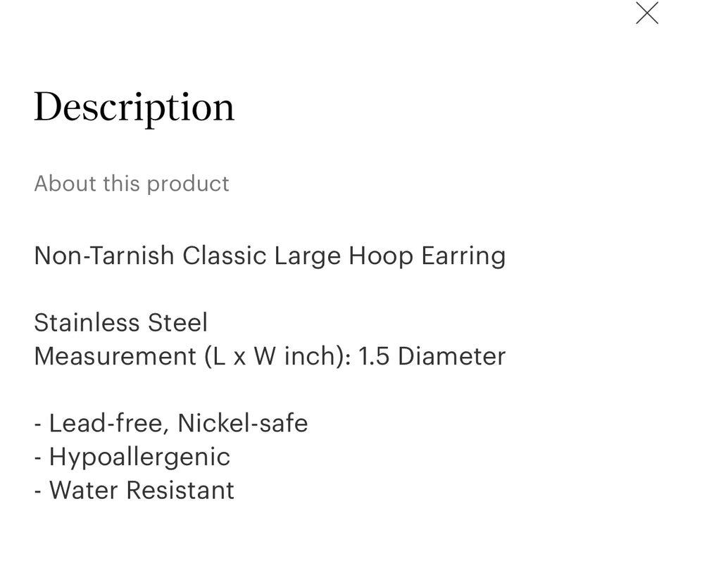 Classic hoop earring