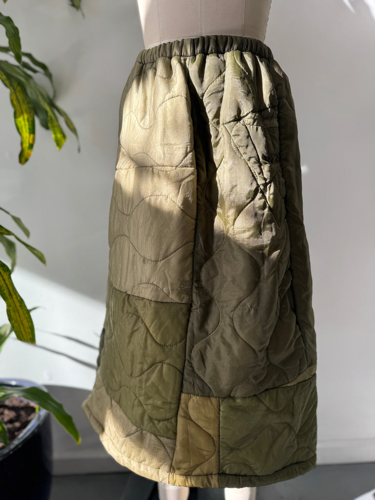 Vintage liner upcycled skirt