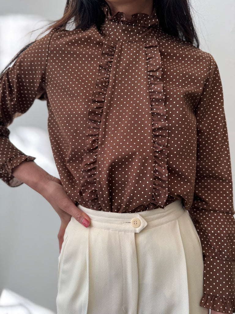 Vintage polka dot top