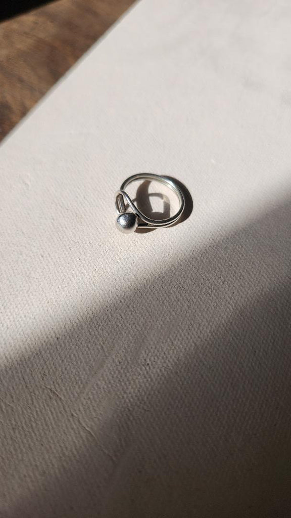 Vintage modernist Sterling pierced earrings