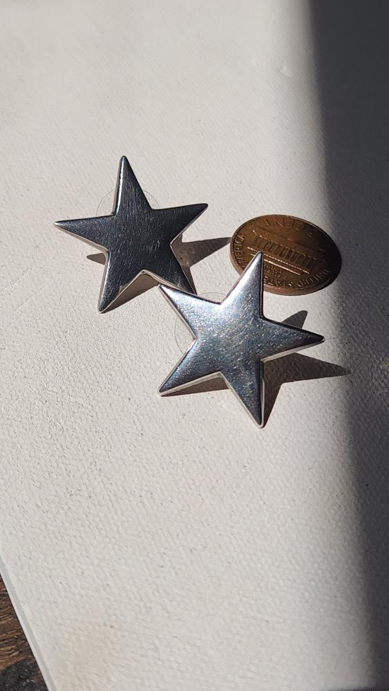 Sterling silver star earrings