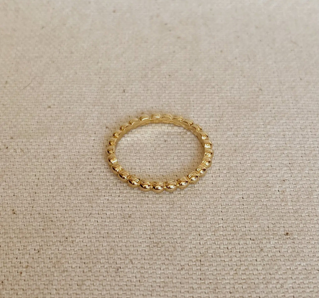 18 kt gold stack ring