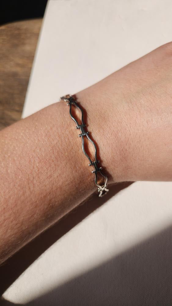 Vintage sterling Italian modernist bracelet