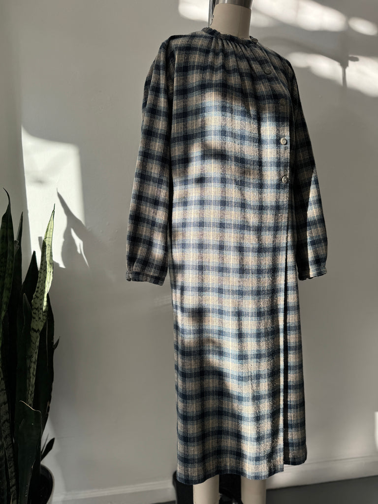 Vintage plaid wool blend dress