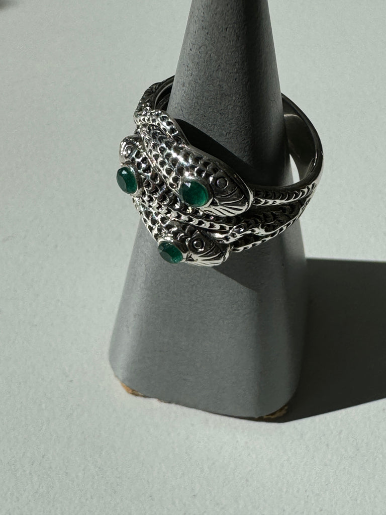 Sterling silver 925 and stone serpent ring