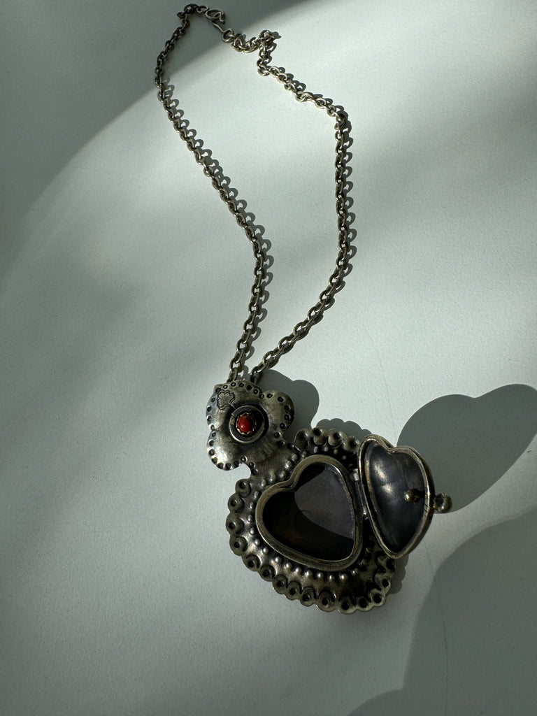 Heart locket necklace