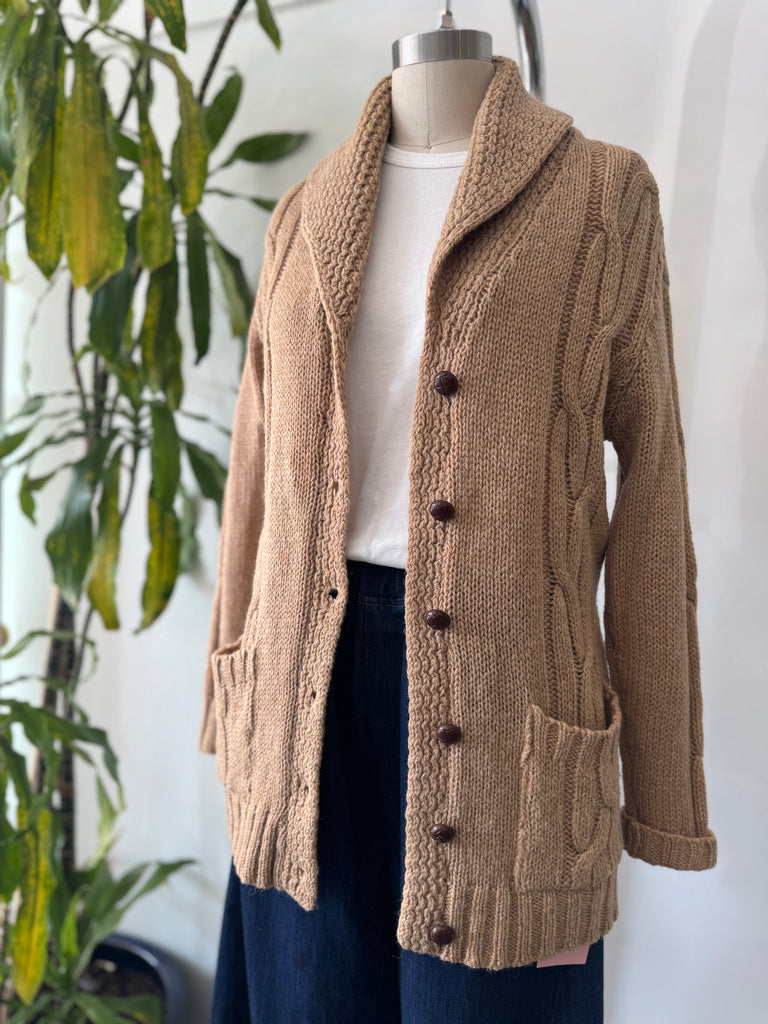 Vintage made in Scotland wool knit button up outerwear