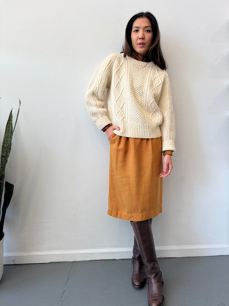 Vintage hand knit wool sweater