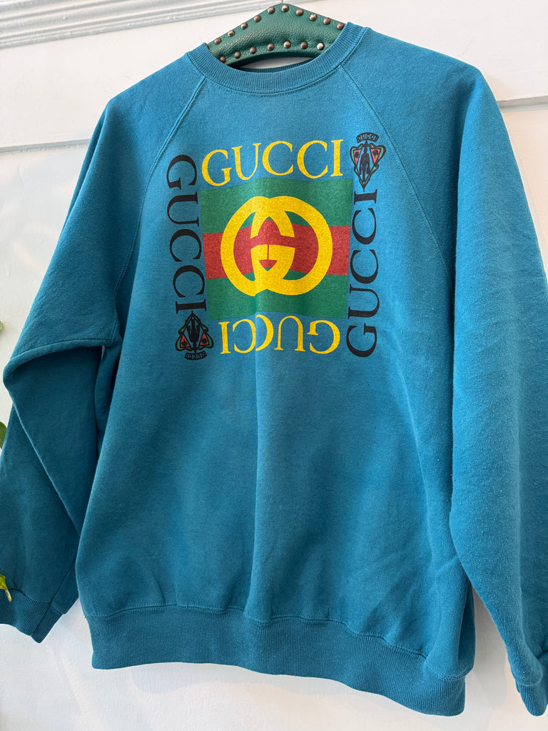 Vintage raglan with faux Gucci