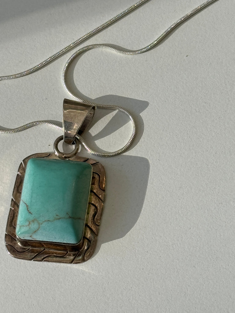 Turquoise and sterling necklace