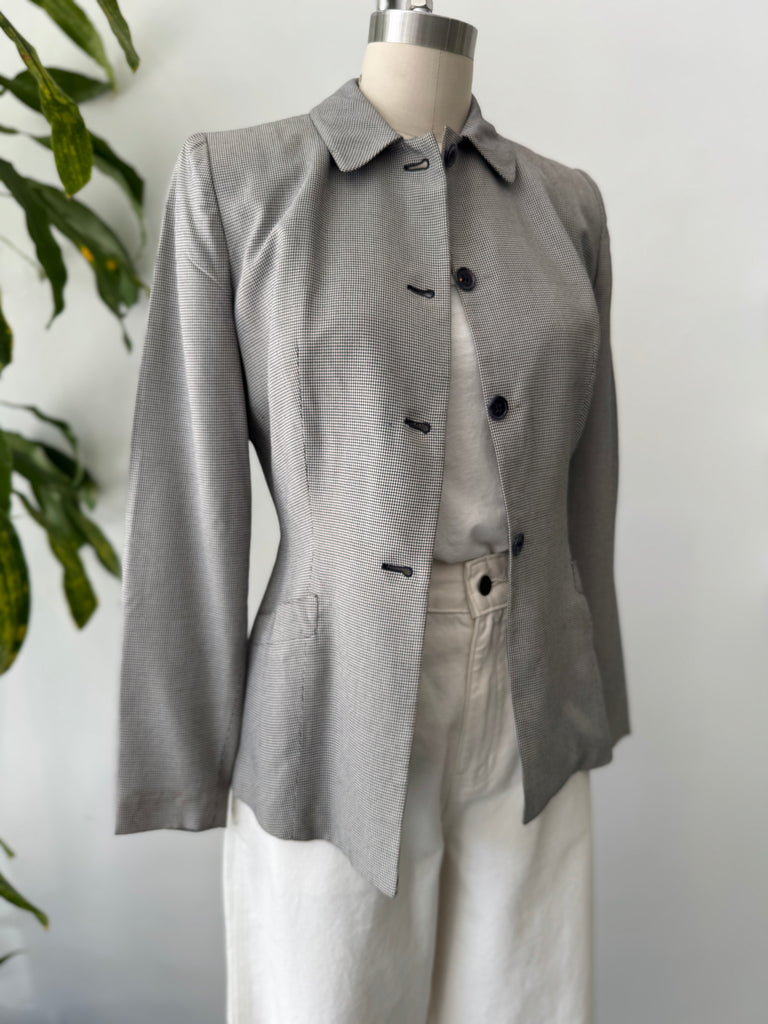 1940’s mini houndstooth print blazer