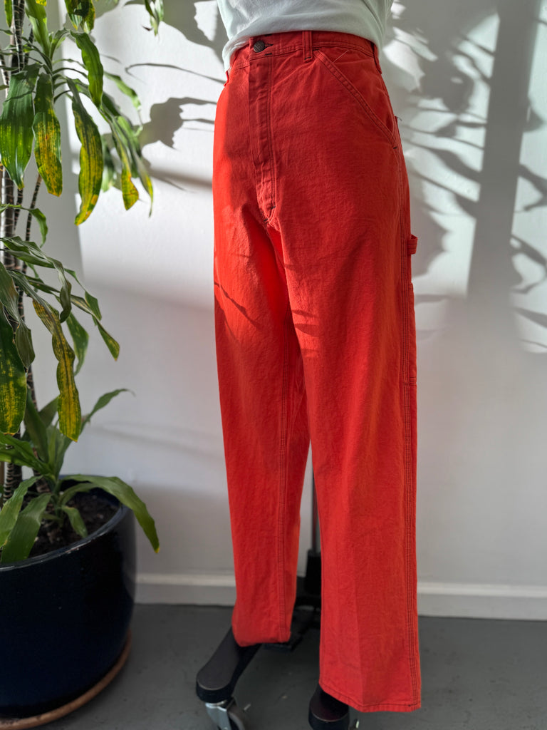 Overdyed cotton carpenter pants