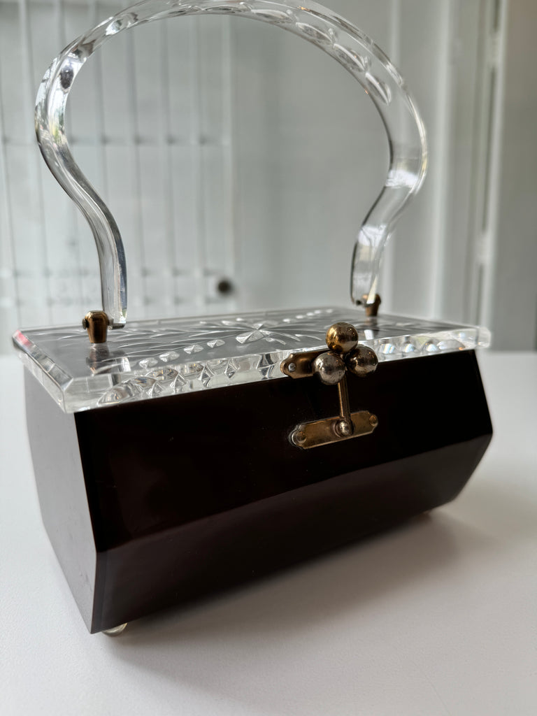 Vintage lucite box purse