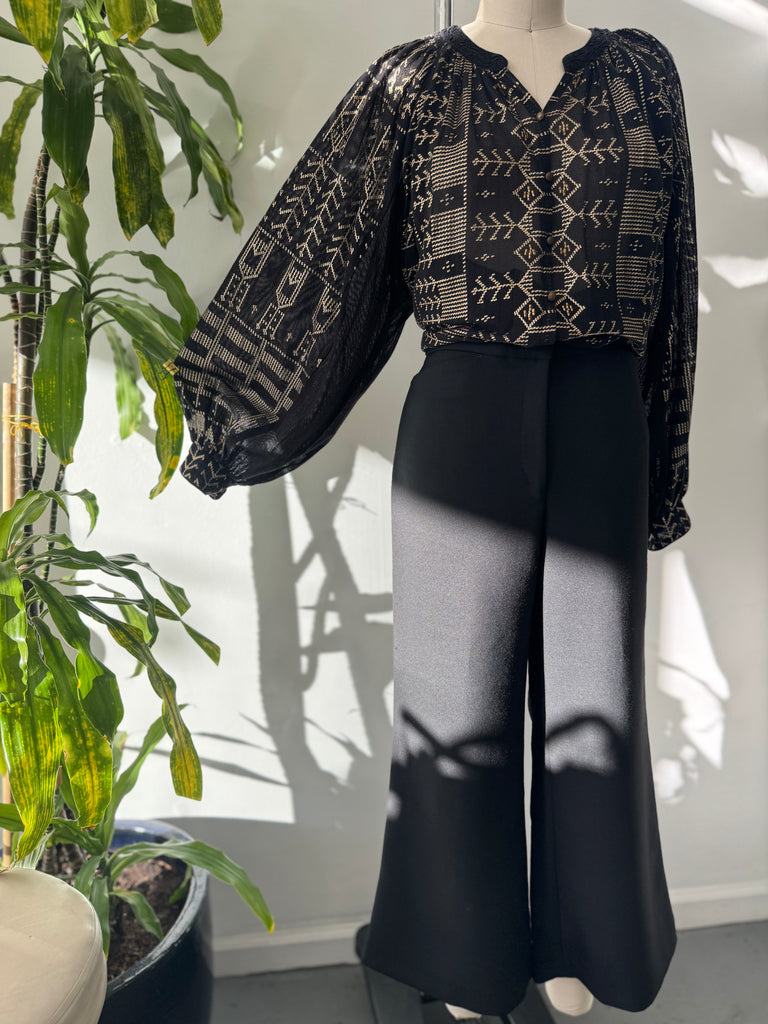 New Romantics mesh and hand painted top