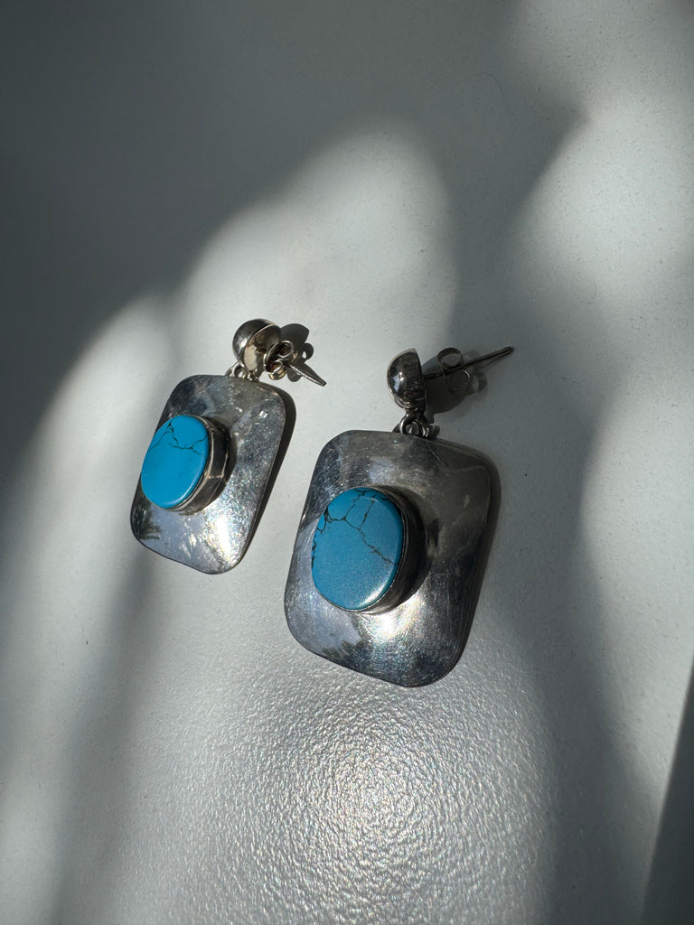 Turquoise sterling silver earrings