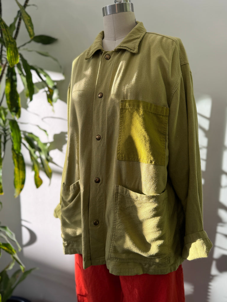 Handmade cotton Overdyed chore coat