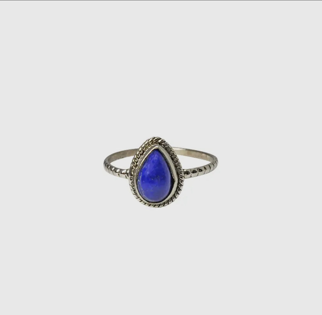 Lapis Sterling silver ring size 8