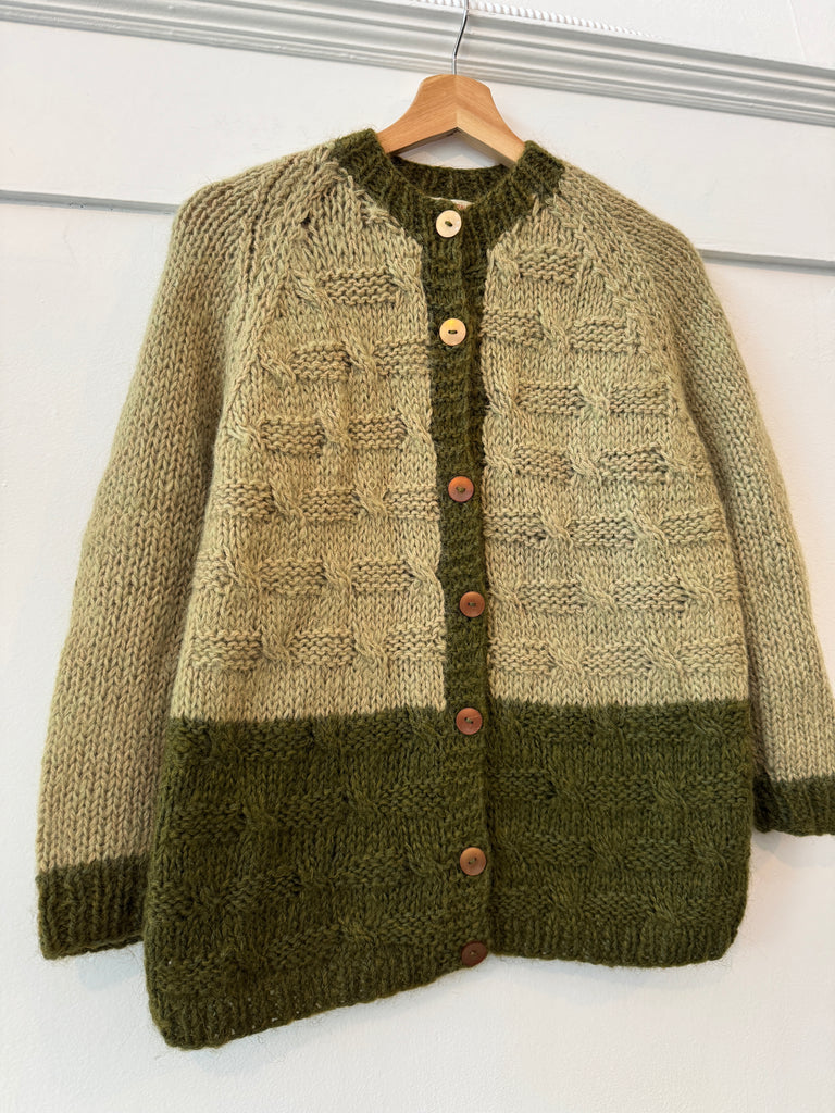 Vintage hand knit Italian cardigan