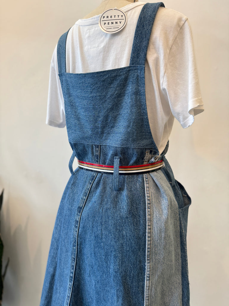 Handmade denim patchwork dress