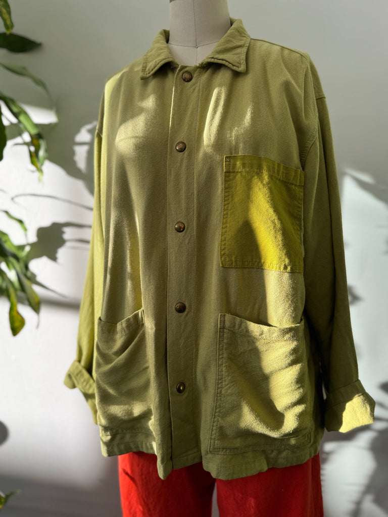 Handmade cotton Overdyed chore coat