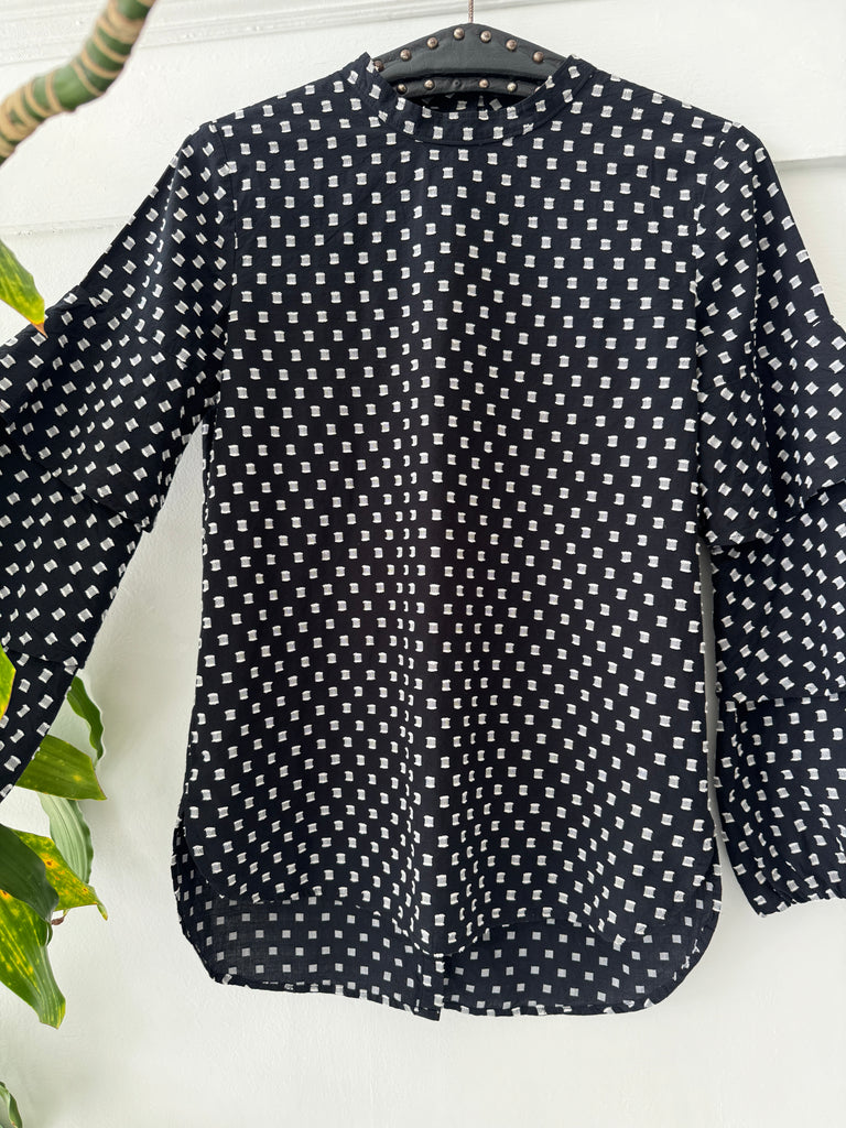 Ruffled sleeve top