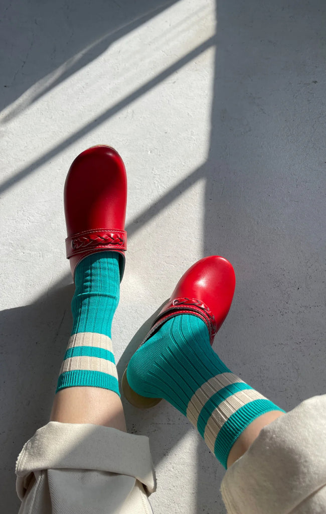 Le Bon Shoppe | varsity socks | turquoise