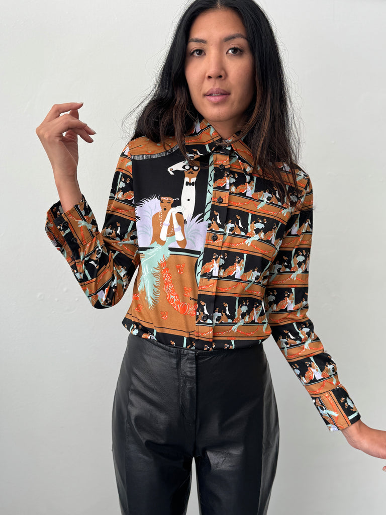 1970’s novelty print top