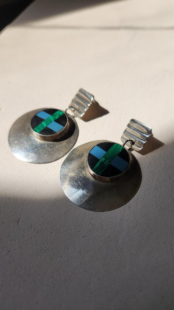 Vintage Sterling Silver TAXCO Mexico earrings