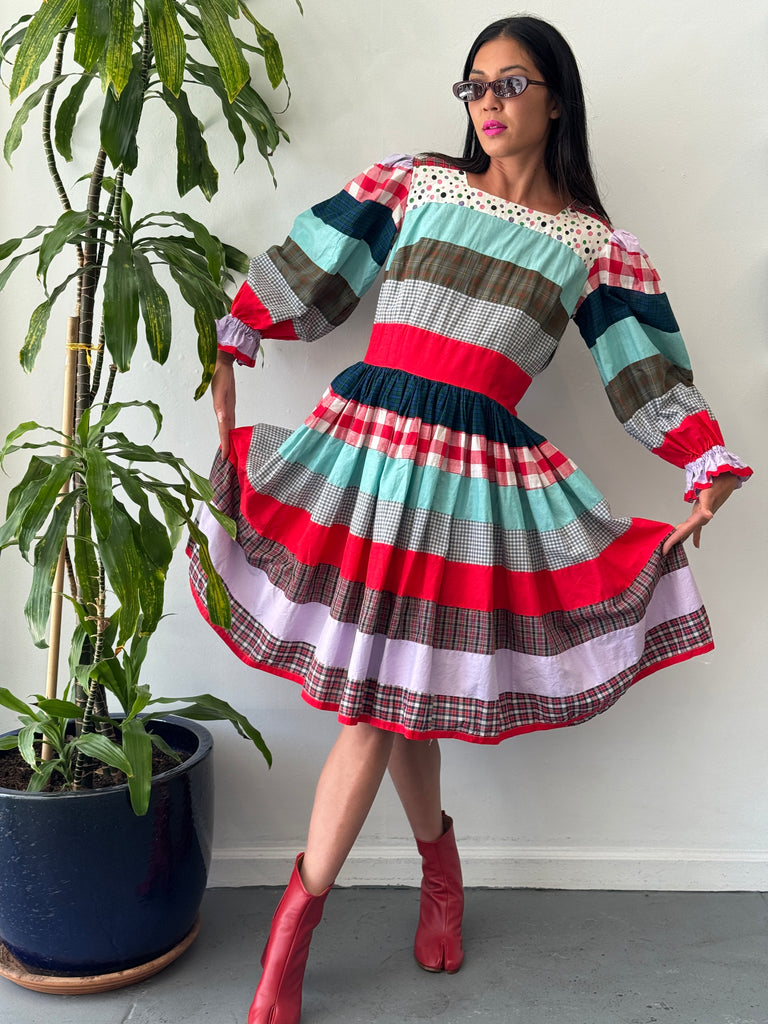 Vintage patchwork dress