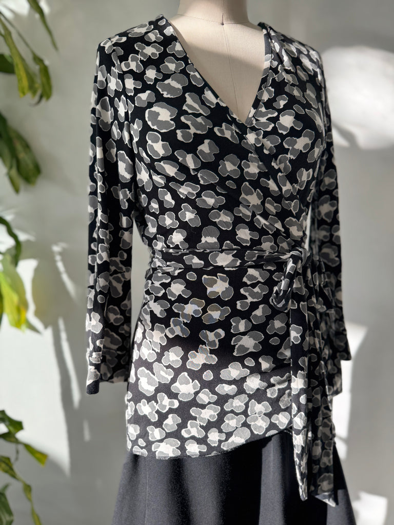 DVF silk wrap top