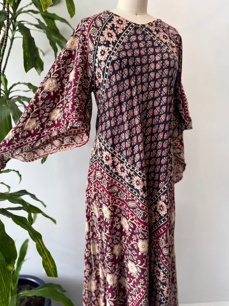 1970’s hand blocked Indian cotton dress