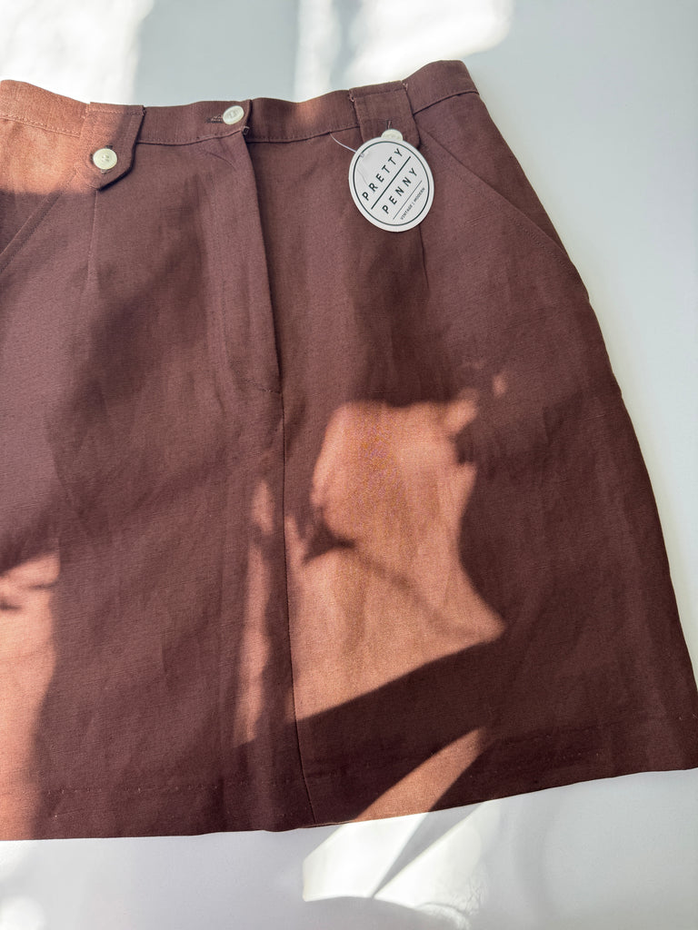 Giorgio Sant Angelo Brown linen skirt waist “27”
