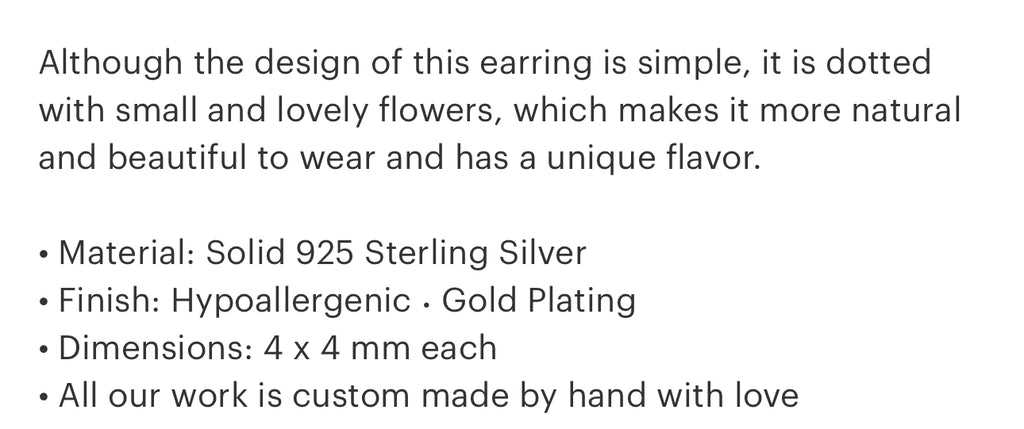 Flower stud earring set