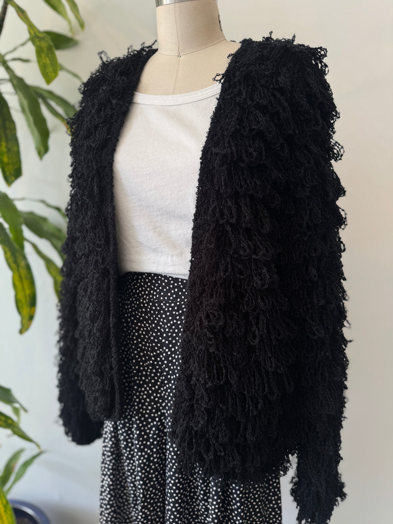 Vintage loop crochet jacket