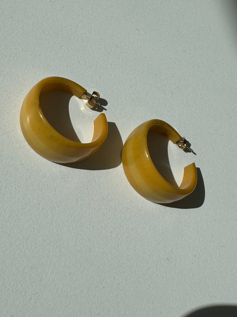 Bakelite hoop earrings