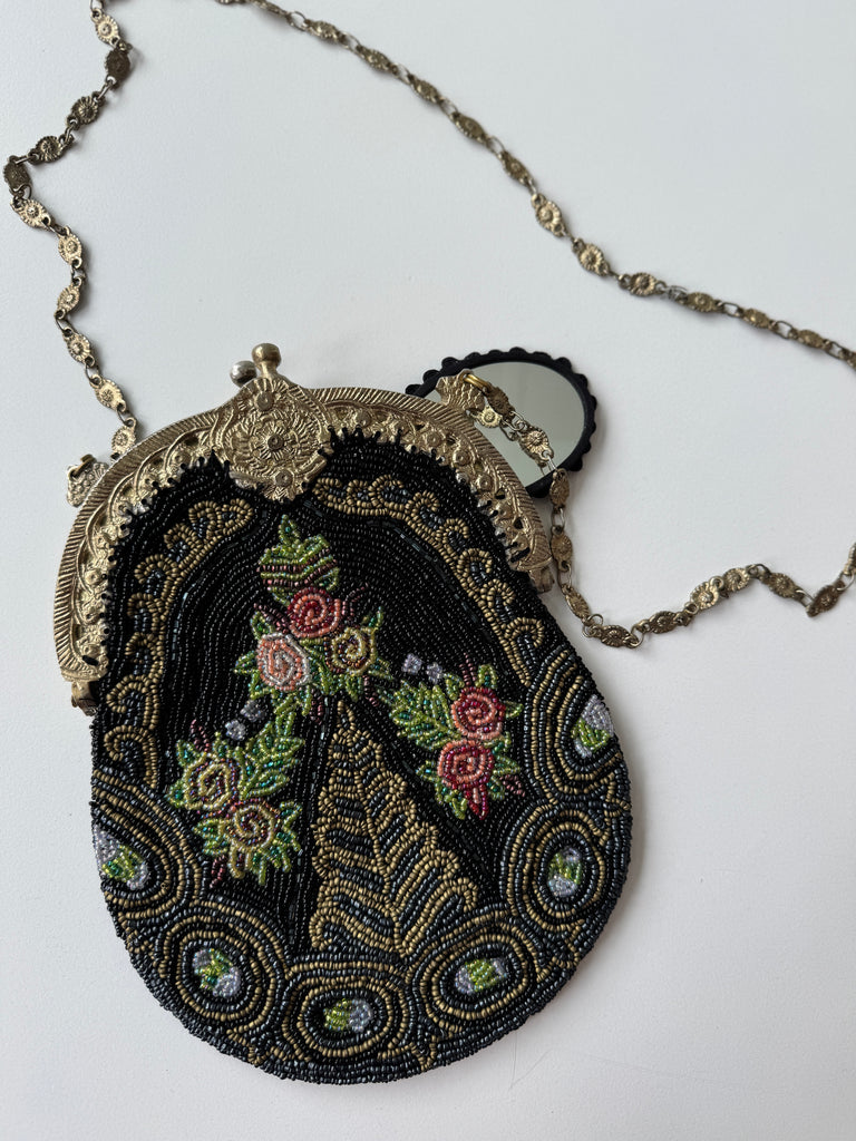 Antique hand beaded purse