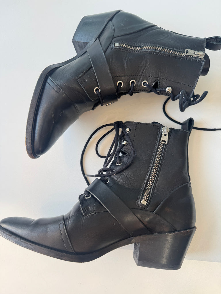 All saints leather boots size 38 | 7.5