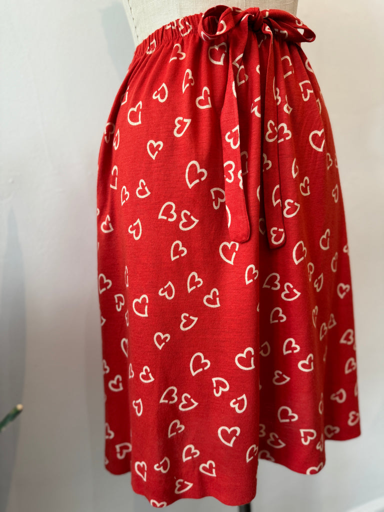 1970’s DVF heart print 2 pc set