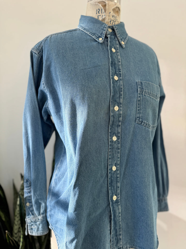 Vintage denim button up top