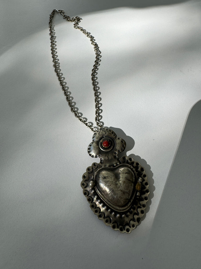 Heart locket necklace