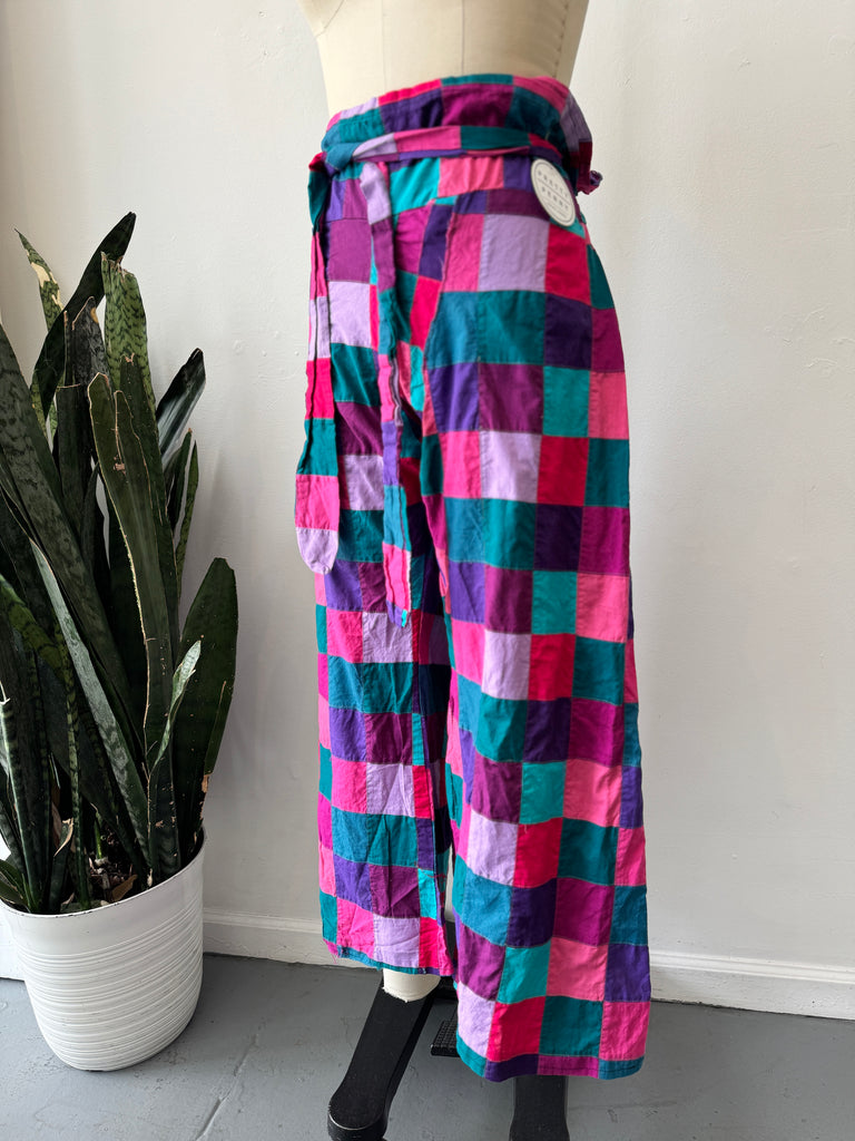 Vintage wrap handmade patchwork pants “24-38”