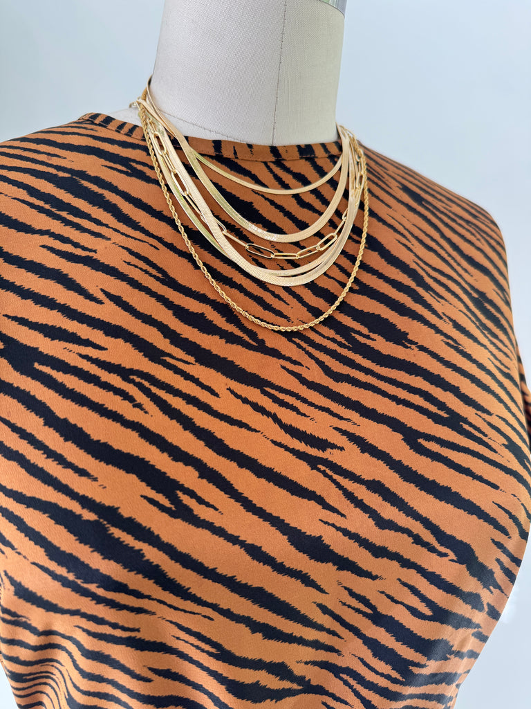 Animal print vintage top