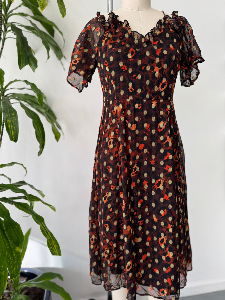 Metallic threaded dress