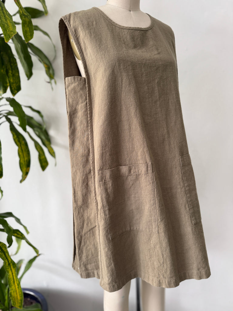 Linen tent silhouette dress
