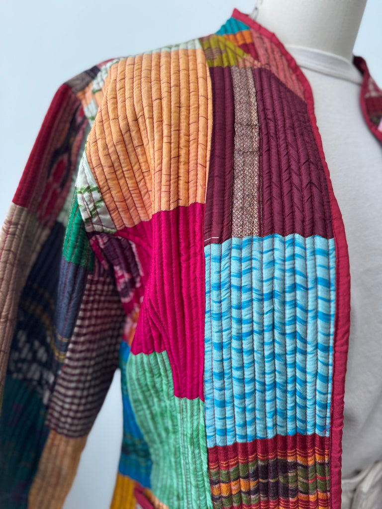 Handmade silk reversible outerwear